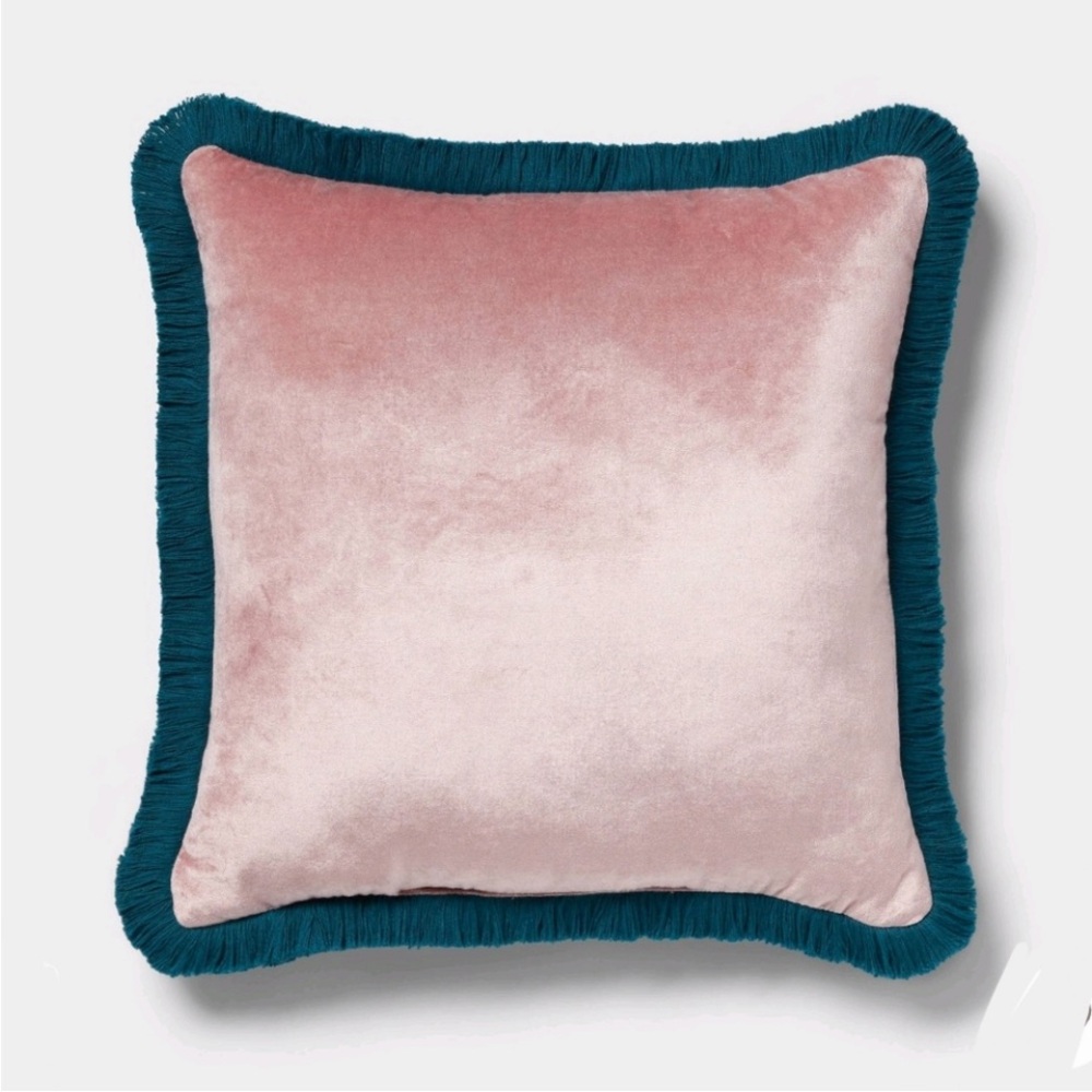 Threshold Pink and Blue Plush Pillow Modern Bedding